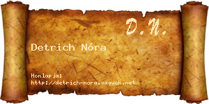 Detrich Nóra névjegykártya