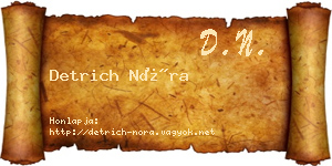 Detrich Nóra névjegykártya