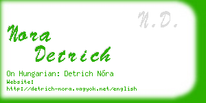 nora detrich business card