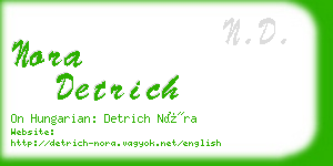 nora detrich business card